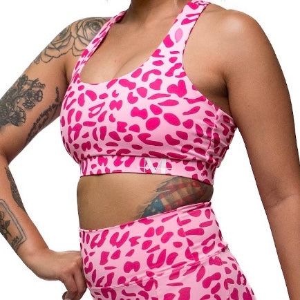 Pink Leopard Sports Bra