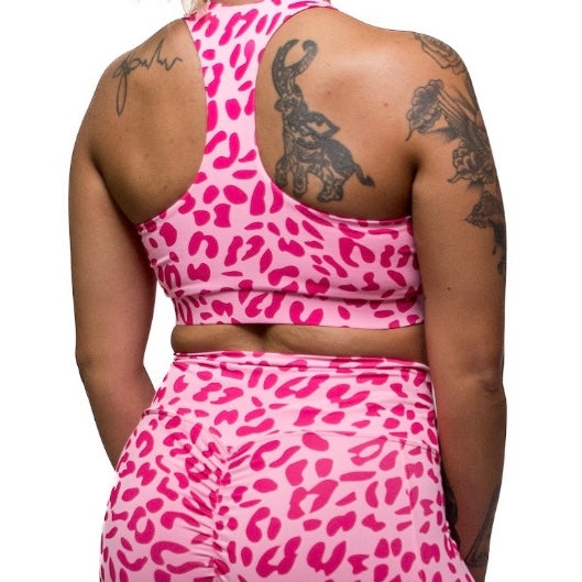 Pink Leopard Sports Bra