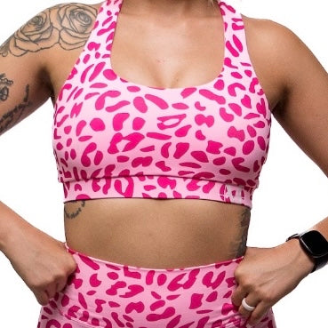 Pink Leopard Sports Bra