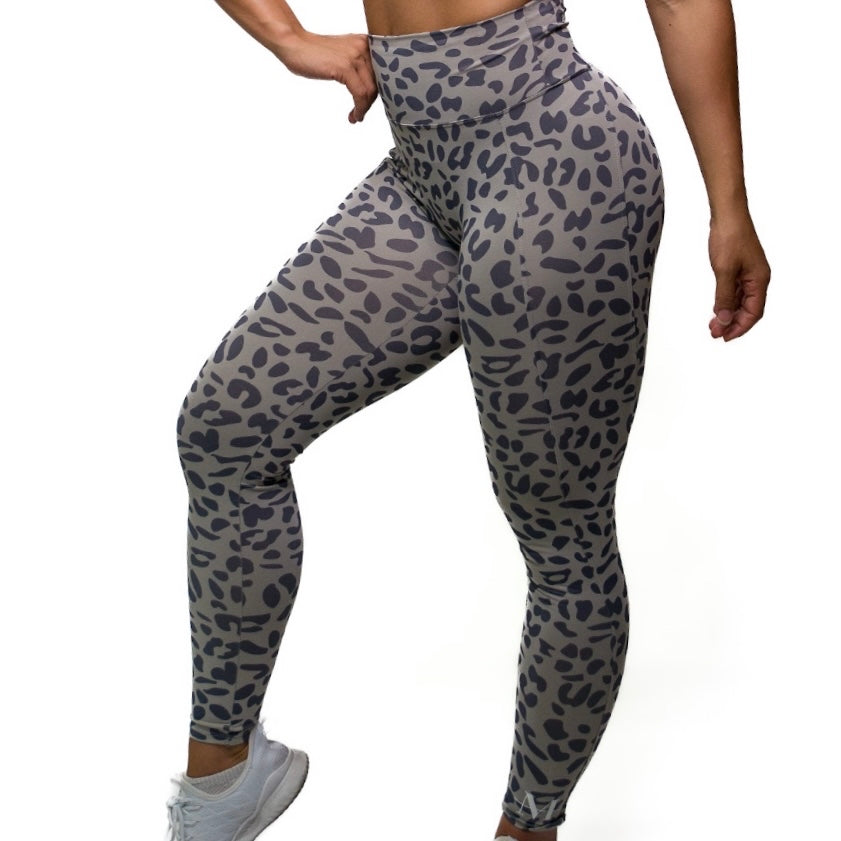 Grey Leopard Leggings